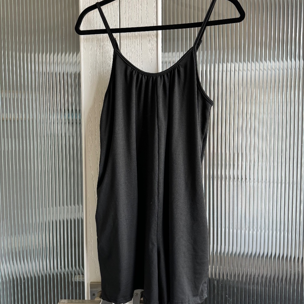 Black jersey romper